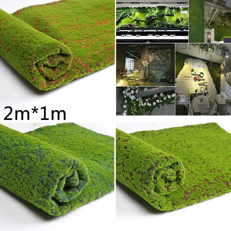 

Artificial Plants Turf Moss Carpet Wall Turf Fake Green Grass Mat Decor For Home Floor Wedding Outdoor Garden Micro Landscape