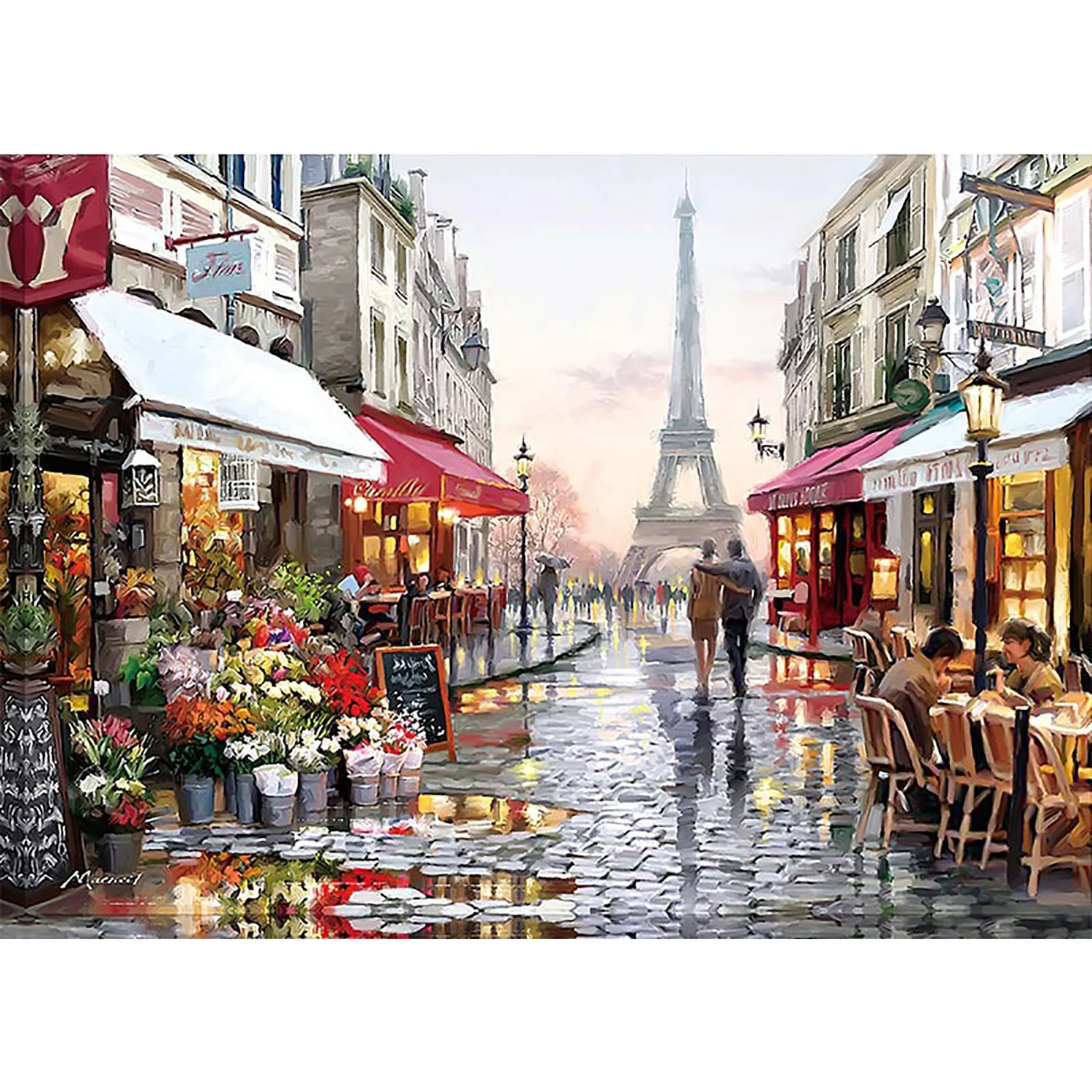 1000 Pieces Paris Street Jigsaw Puzzle Home Decor Adults Puzzle Games Family Fun Floor Puzzles Educational Toys for Kids