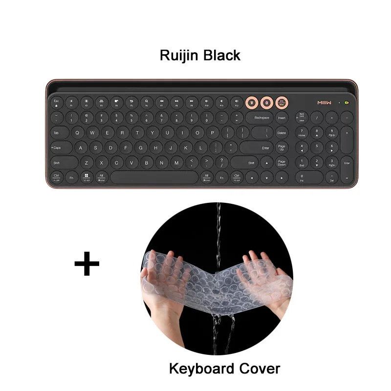 Xiaomi miiw dual-mode bluetooth wireless keyboard 102 keys office support multi-system compatible mobile phones tablets portable mini computer keyboard Keyboards