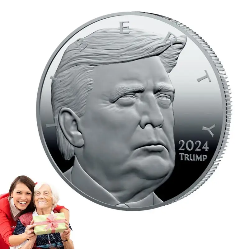 

Коллекция памятных монет Трампа, 1 шт., устойчивая к выцветанию Коллекционная декоративная монета 2024, украшения для коллекции и подарков