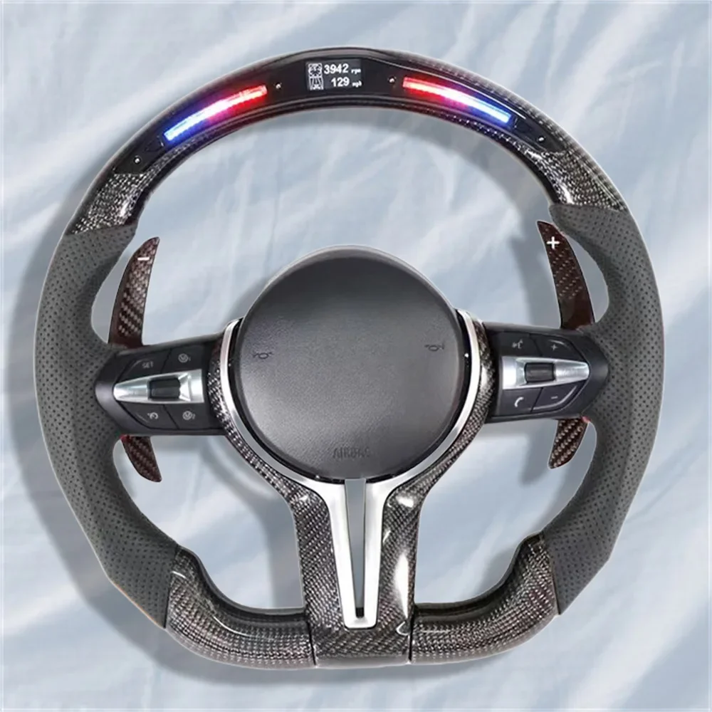 

Car Steering Wheel Carbon Fiber LED For BMW M3 M6 F01 F02 F06 F07 F10 F11 F12 F13 F14 F15 F16 F22 F30 F31 F32 F33 F34 F85 F86