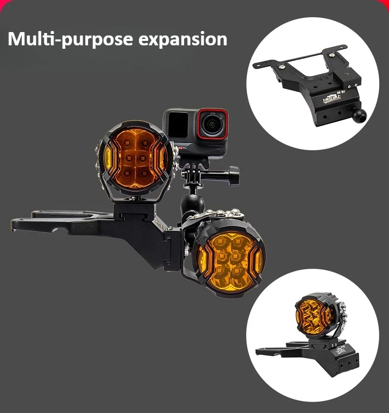 For Beijing BJ40 Car A Pillar Led Spotlight Bracket Front Engine Hood Quick Release Dual Guide Rail Expansion Stand Lamp Holder detail image 4