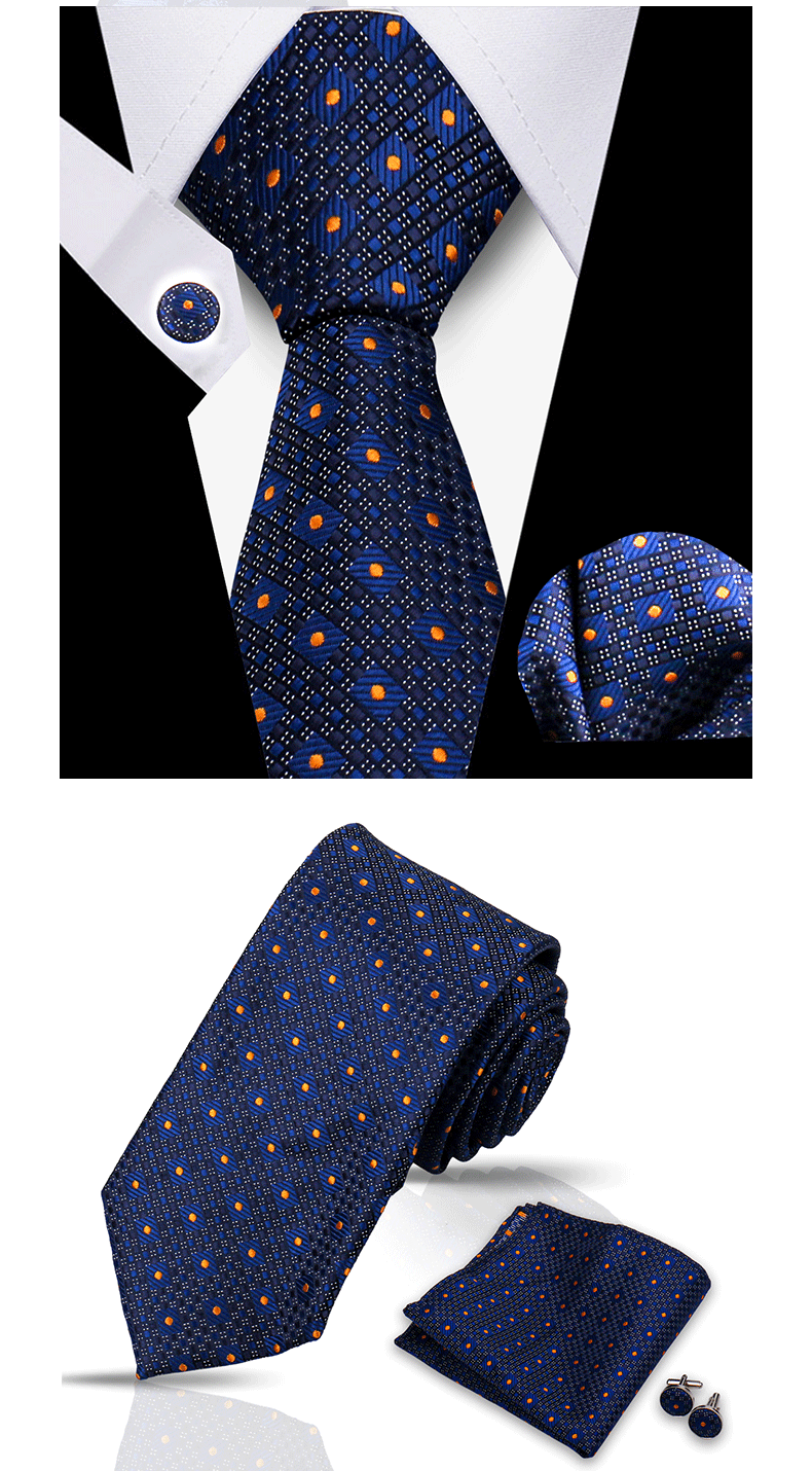 Krawatte für Männer, klassisch, kariert, Taschentücher, rote Krawatte, Manschettenknöpfe für Männer, Bluse, Business, Hochzeit, Accessoires, Damen, Kragen, Mann, Geschenk – Detail 4