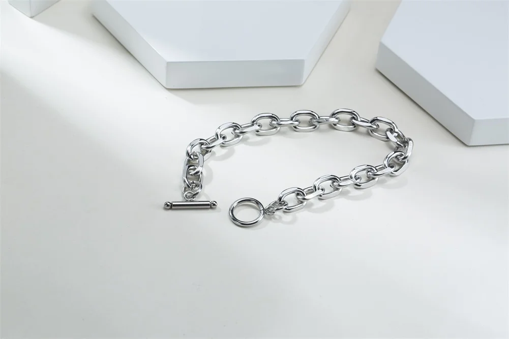 MÄNNER SCHMUCK 3 ZU 8MM BREITE EDELSTAHL WEIZEN KETTE ARMBAND 7,48 ZU 9 ZOLL KARABINERVERSCHLUSS – Detail 9