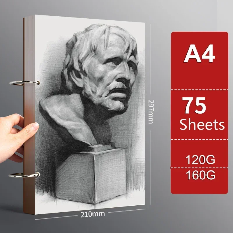 Drawing Sketchbook Sketch Paper Professional Sketchbook A4 A5 16K 32K 8K Thick loose-leaf Sketch Paper Notebook Art School Supplies Pencil Drawing Stationery