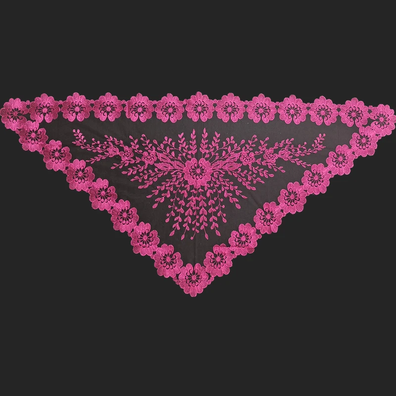 Spanish Style Lace Mantilla Women Head Covering Chapel Shawl Catholic Veil Traingular Veil bridal veil,catholic church veil