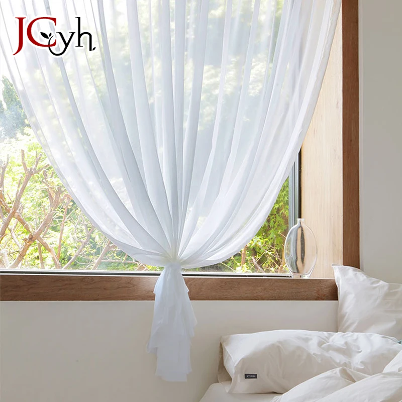 blanco pura cortinas de la ventana visillos cortos para la sala de estar  del dormitorio moderno tul organza cortinas persianas cortinas cortina  visillo cortina japonesa - AliExpress