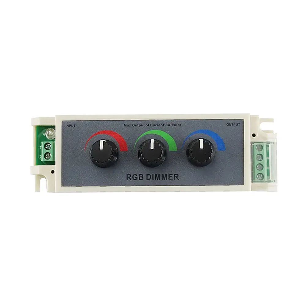 LED Three Way Dimmer RGB Light Strip Dimming Controller DC12-24V