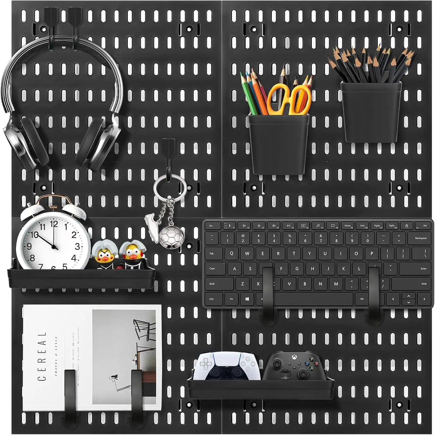 Heavy Duty PP Plastic Modular Wall Organizer for Gaming Storage