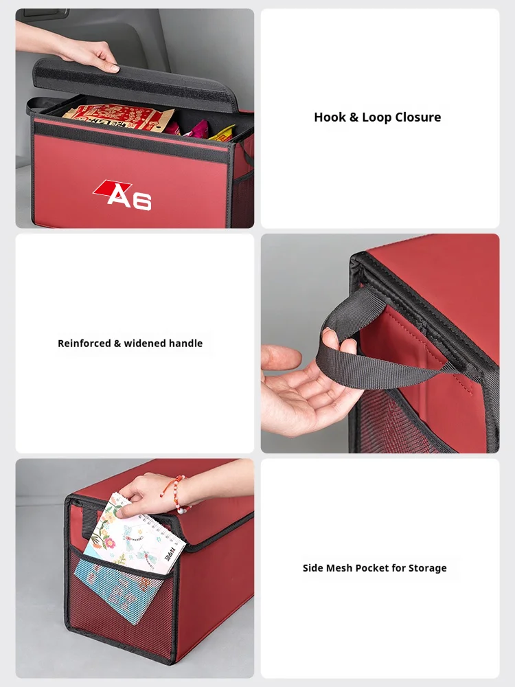 자동차 트렁크 접이식 보관 상자 다목적 보관 주최자 가방 아우디 A6 용 대용량 보관 정리 가방