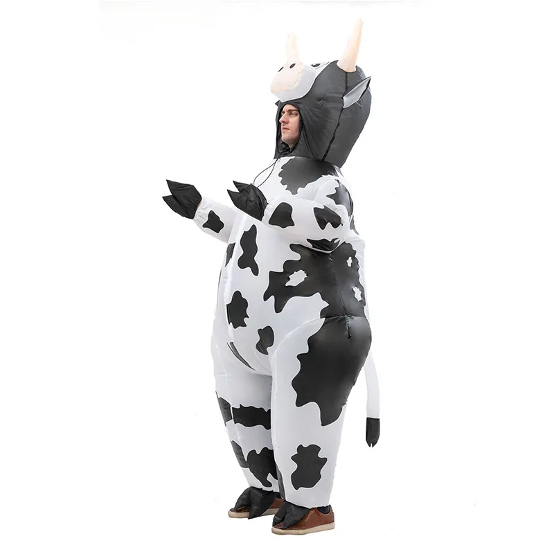 Funny Cow Inflatable Costume Stage Performance Spooky Cow Costume Party Halloween Props