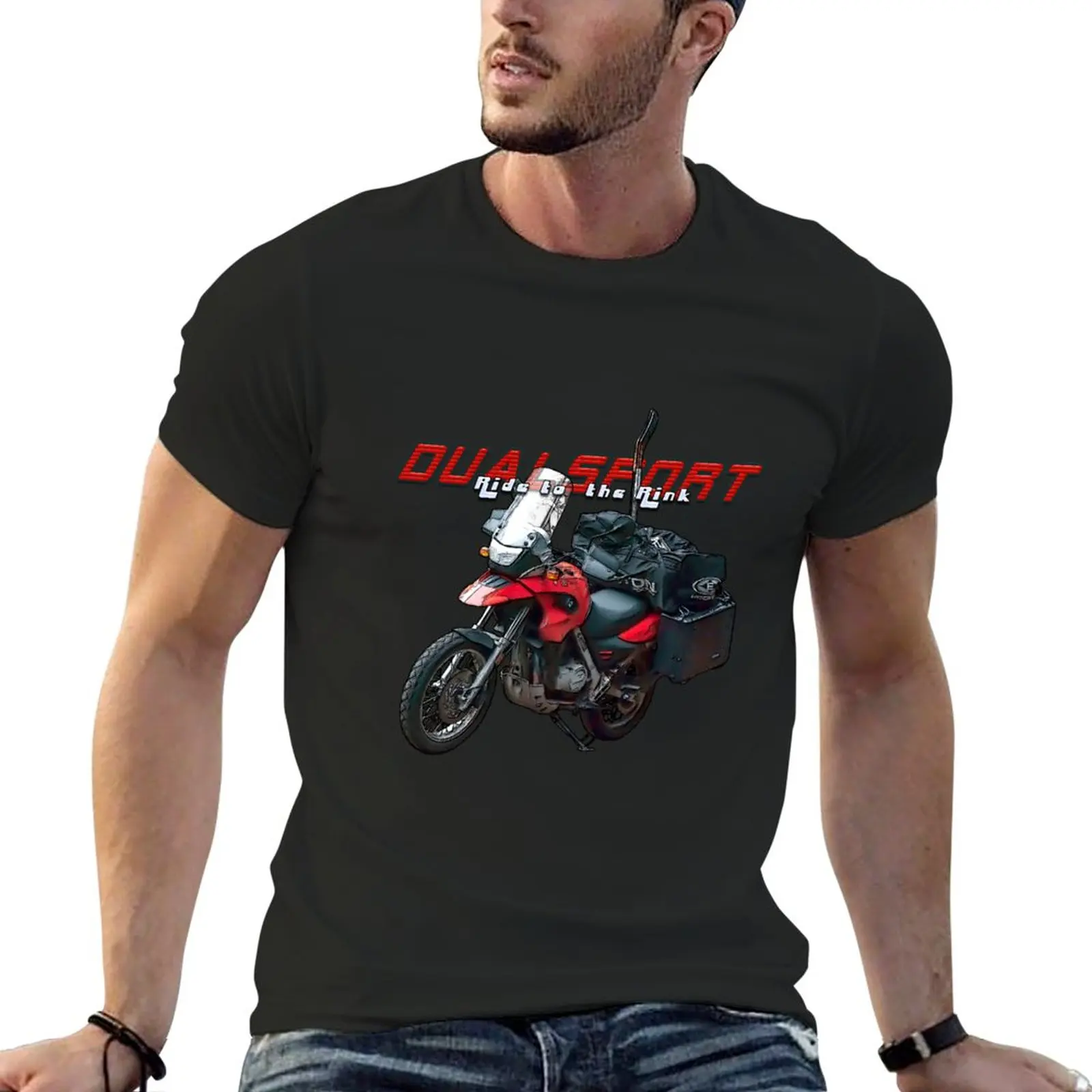 Ride To The Rink 2 T-Shirt Taglie Forti Taglie Forti Magliette Nere Semplici Da Uomo