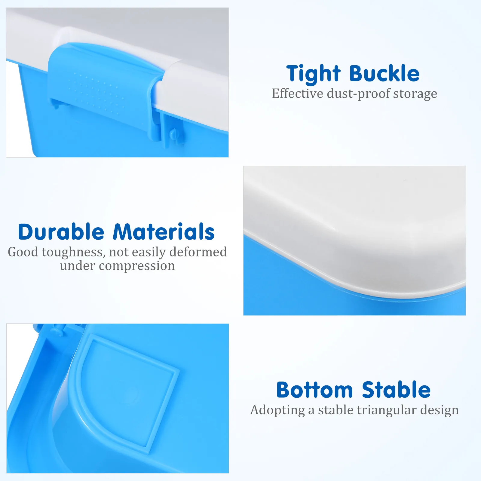 휴대용 모래놀이 상자, 대용량 보관함, 어린이용 해변/마당 야외 놀이용 ABS 소재