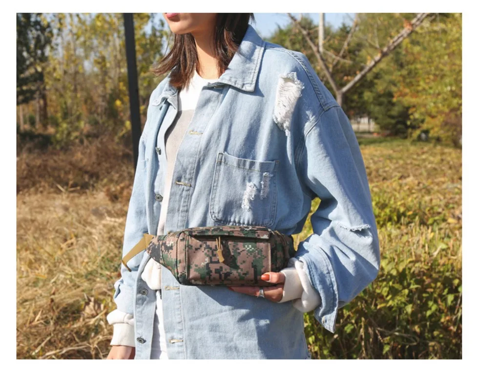 small waist bag anti theft mini travel bag outdoor sports cell phone key running belt pack with earphone jack