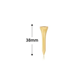 50 - Pack Durable Bamboo Golf Tees - Enhanced Stability (38mm - 50pcs)