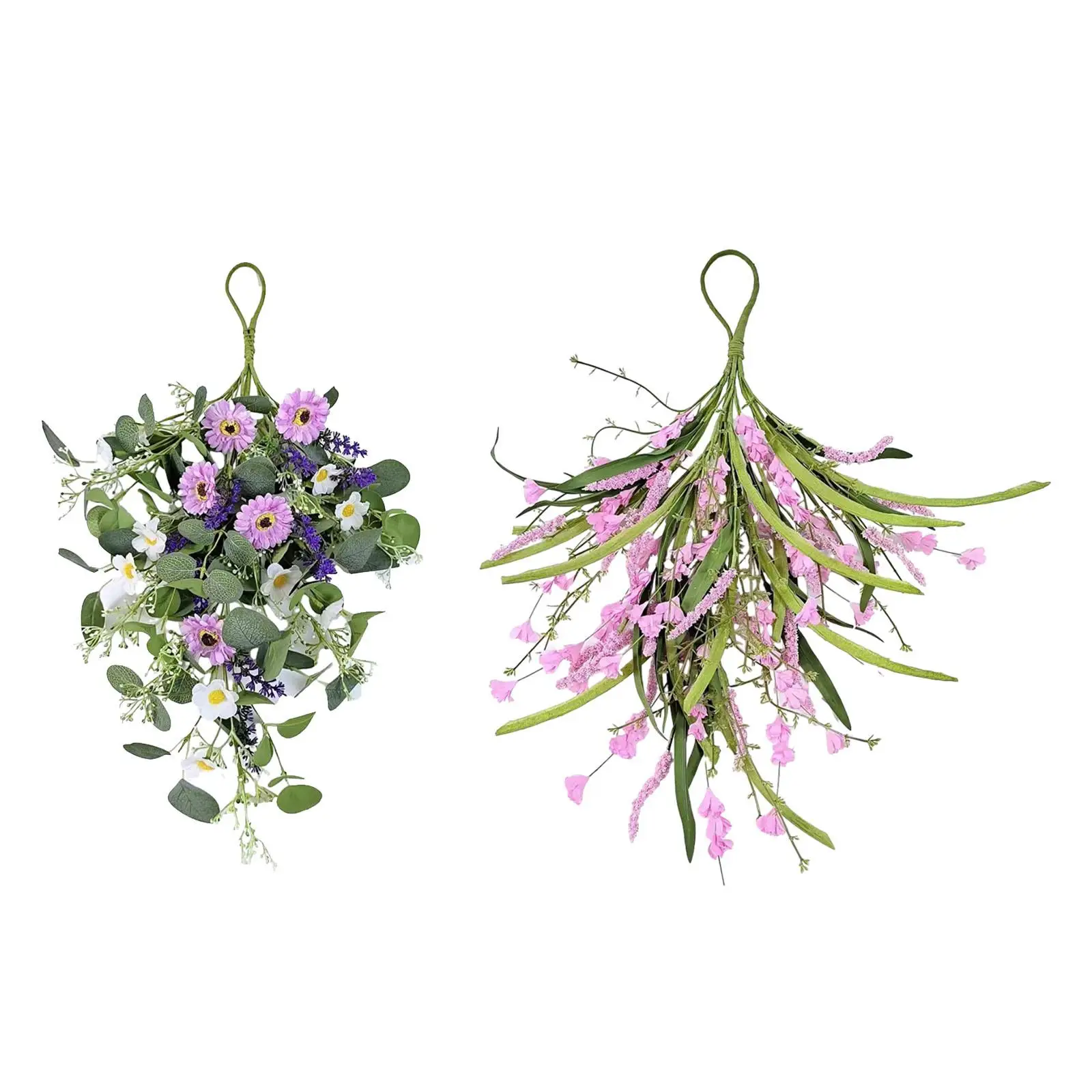 

Венок в форме слезы на входной двери, декоративный цветочный кулон, цветочная подвеска на весну и лето для оформления интерьера или свадьбы