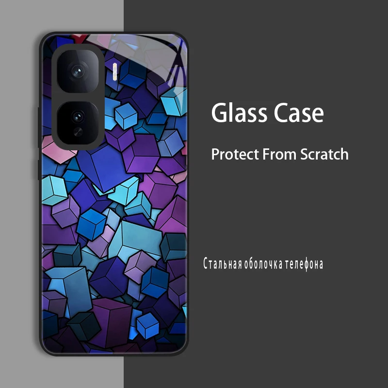 Enhanced Product Title: Premium Tempered Glass Protective Case with Hard Bumper