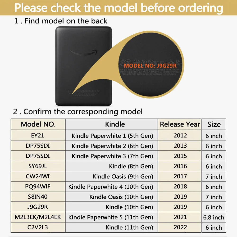 킨들 페이퍼화이트 2022 소프트 TPU 케이스, 2021 2019 2018 2016, 1, 2, 3, 4, 5, 6, 7, 8, 9, 10 세대, 11 세대, 6, 6.8 인치 파우치 커버