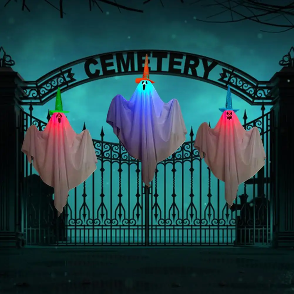 

Halloween Ghost Pendants Home Decor Ghost Pendant Spooky Outdoor Halloween Decor Led Ghost Pendant Flying Tree for Yard