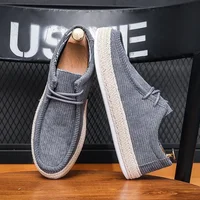 Men's Shoes Summer Breathable Lazy Casual Shoes Versatile Board Shoes Men's Cloth Shoes Sailing Shoes Men Sweat-Absorbant 1