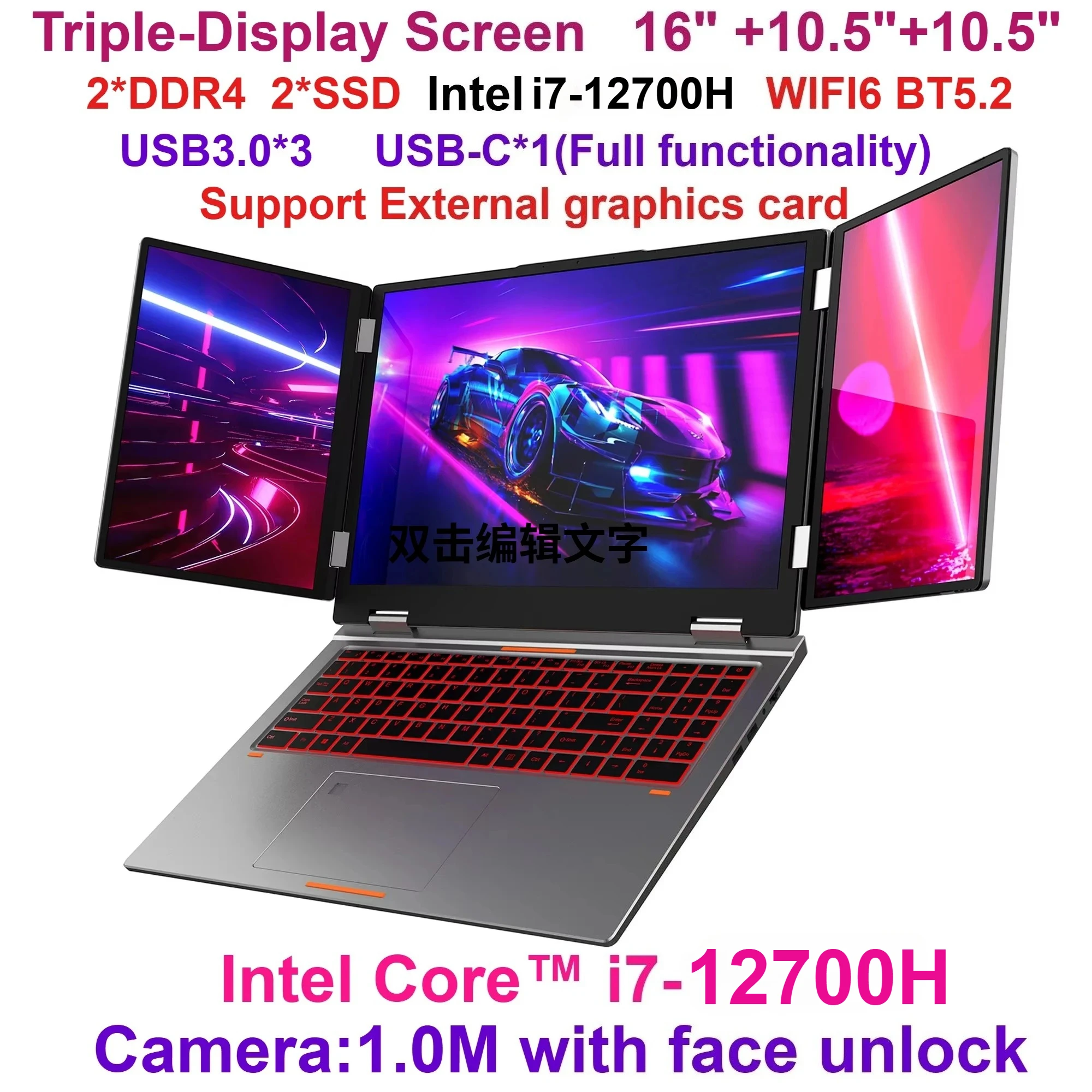SZBOX MAX16 i7-12700H Computer Triple-Display Screen