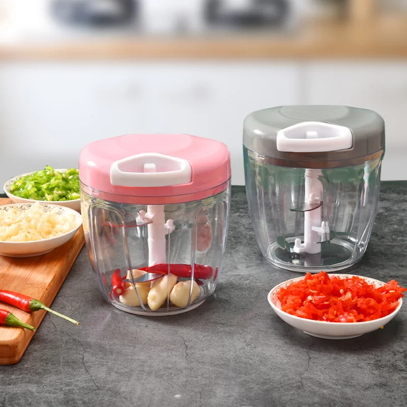 Multi-function Garlic Grinding Chopper 900ML Manual Garlic Masher Food Vegetables Cutter Meat Grinders Kitchen Cooking Gadgets