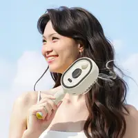 Electric Steam Hair Brush with Water Spray Reduce Frizz Anti-Static Misting Hairbrush Portable Travel Cordless Fluffy Hair Detan 3