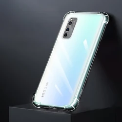 Enhanced Shockproof Transparent Silicone Phone Case with Airbag Cushioning for IQOO Neo 3 5G (Clear)
