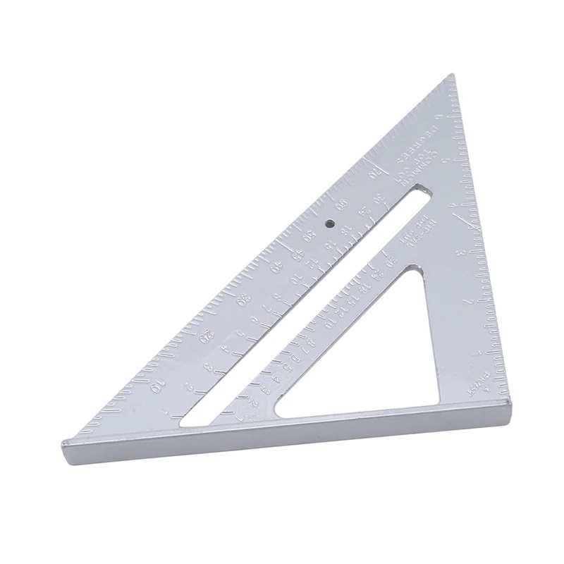 Triangle Ruler 7Inch Measurement Tool Aluminium Alloy Carpenter Set Square Angle Woodworking Tools Try Square Triangular
