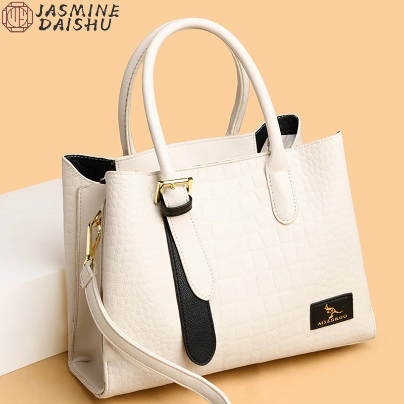 

3-layer Designer Women's Handbags 2022 Ladies Stone Grain Casual Shoulder Tote Bags Large Capacity Diagonal Handbags Sac A Dos