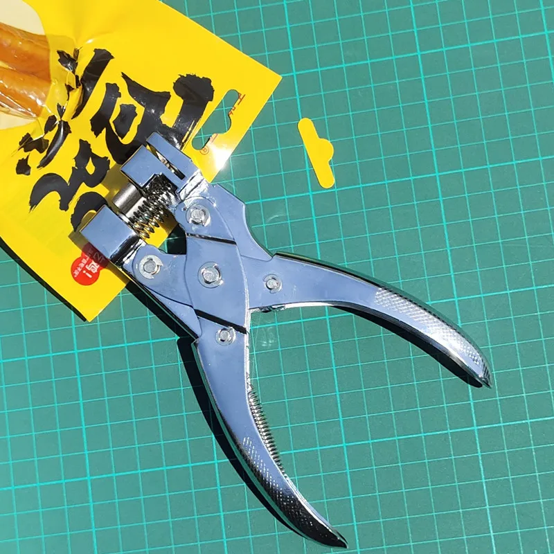 Paper cutter T shape hole punch slot cutter paper PVC card tag puncher pliers DIY punch tool office badge paperboard