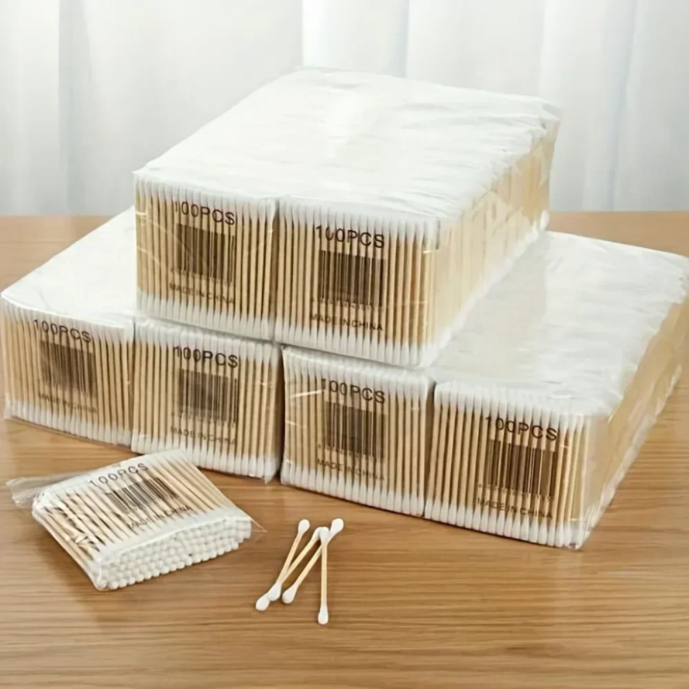 Cotton Swabs 100/300/500 /1000Pcs 20/40set Double-ended Cotton Swabs for makeup baby Ear Cleaning Sticks