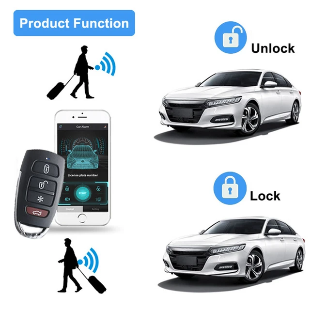 Alarme de voiture universelle, système de sécurité de voiture Alarme de  voiture de sécurité à distance Système de protection d'alarme de voiture