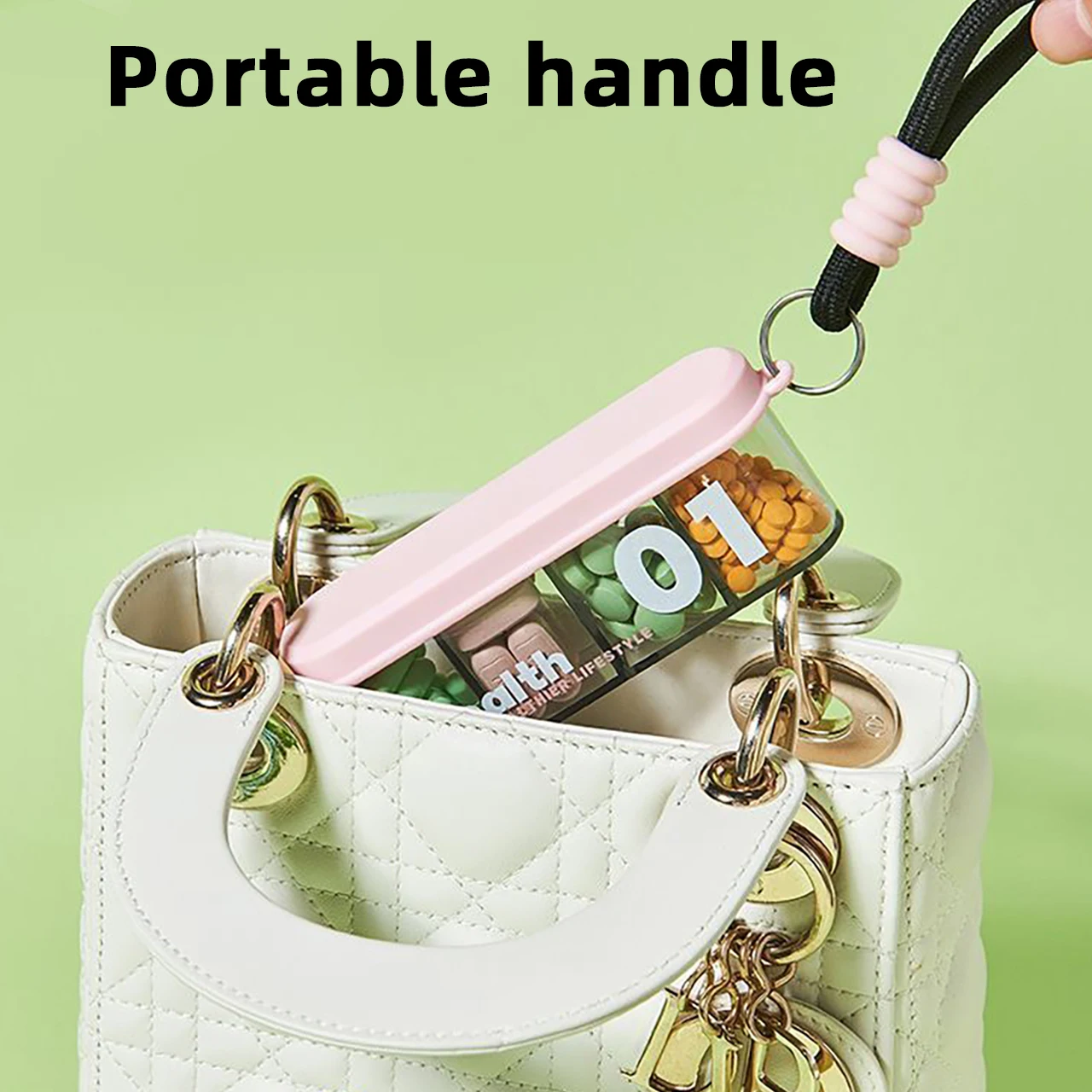 Small Pill Storage Box Portable Sub-Packing Mini Splitter Holder Split 4 Compartments Candy Packaging Case