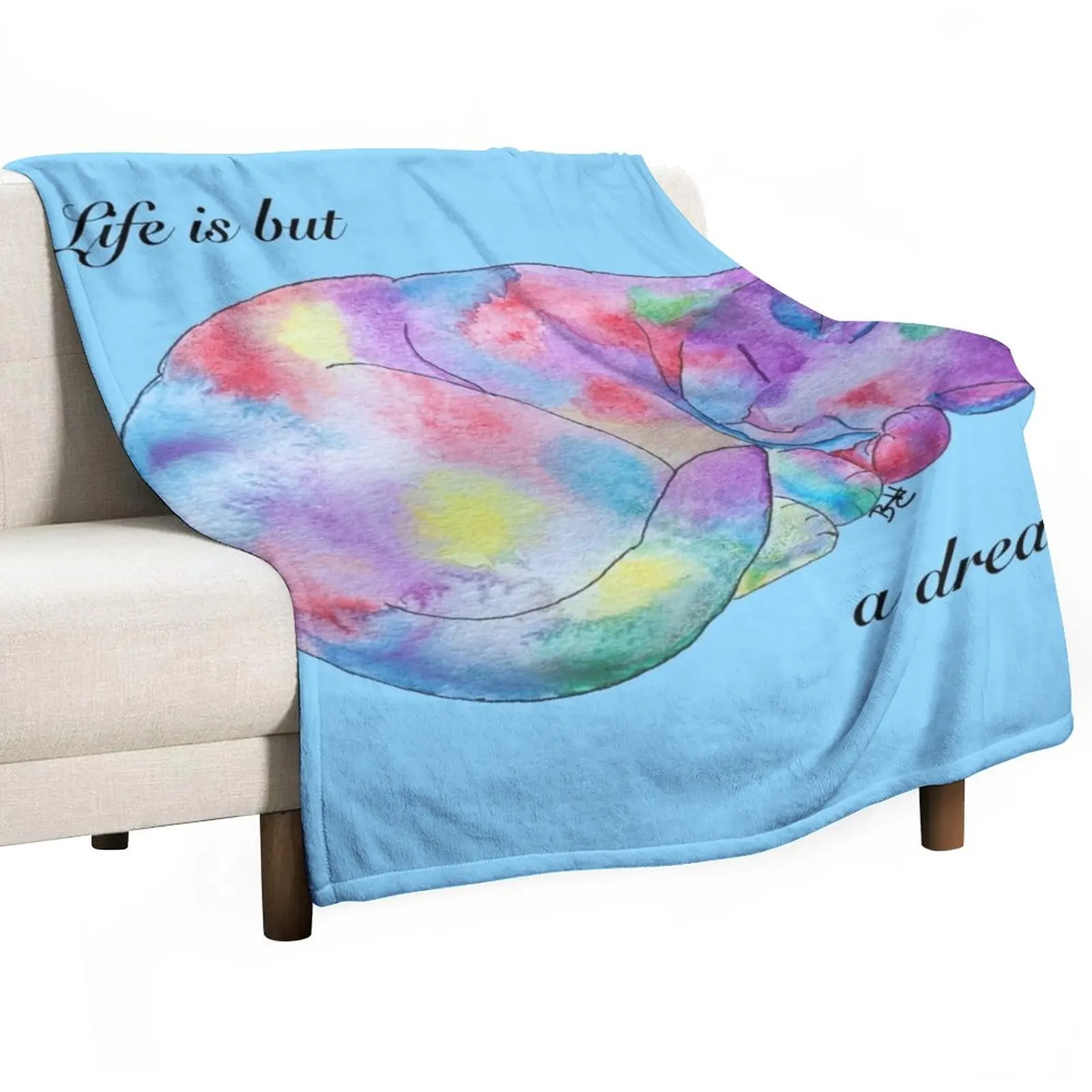 

Life is but a Dream-акварельное одеяло для дивана, покрывало для дивана