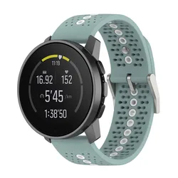 Enhanced Silicone Sports Strap Band - 22MM (Rock blue white)