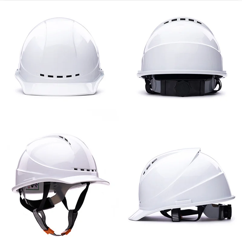 Construction Safety Helmet Ventilated ABS Industrial Helmet Ratchet Suspension Bump Cap Breathable Protective