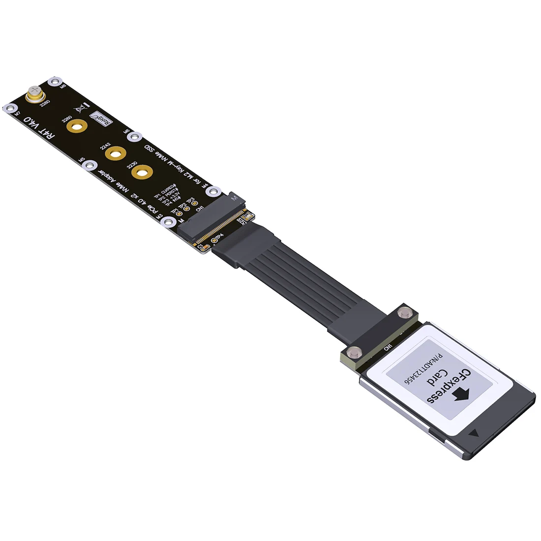 Cfexpress-cabo Adaptador de Extensão tipo b para M.2 Pcie 4.0x2 Chave Nvme m 2280 para wd ch Sn530 Ssd Canon r5 Nikon Z6z7 Xbox - Imagem 4