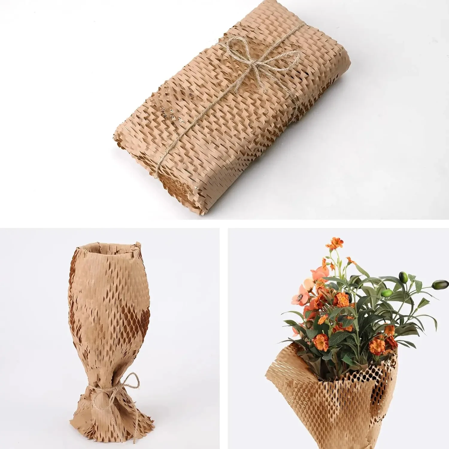 30cm 갈색 벌집 종이는 깨지기 쉬운 물품, 꽃 장식, 익스프레스 필러 등의 보호 포장에 적합합니다.