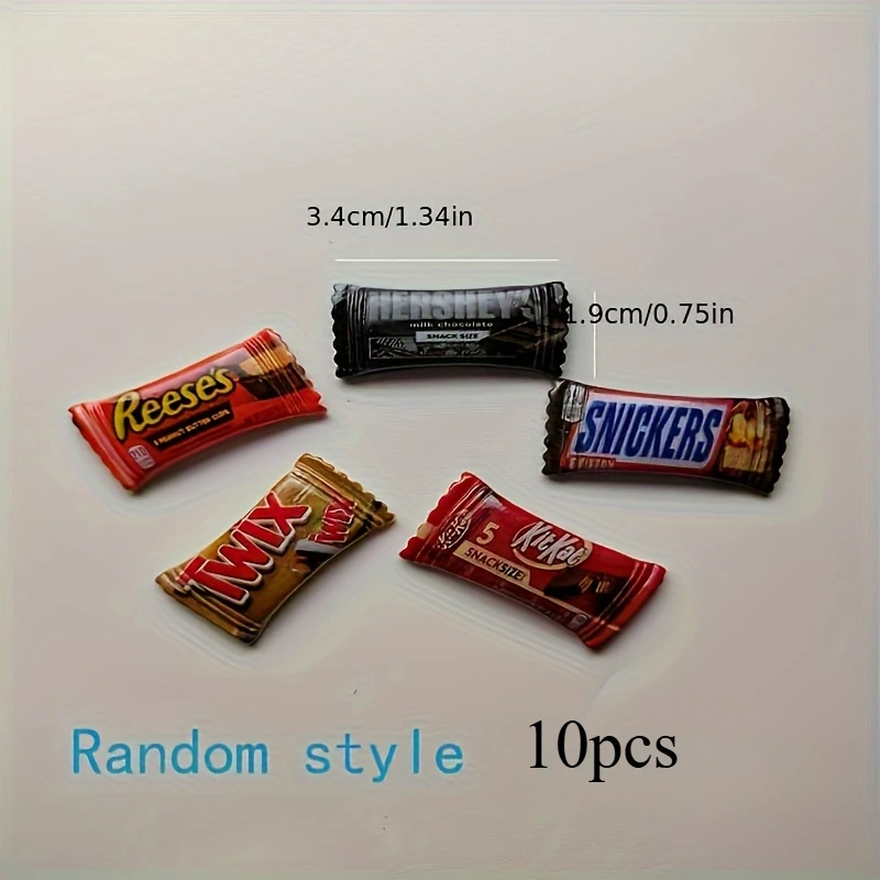 Candy Resin Jewelry - Various Simulated Food and Snack Designs, Suitable for DIY Hair Clips and Phone Case Decorations