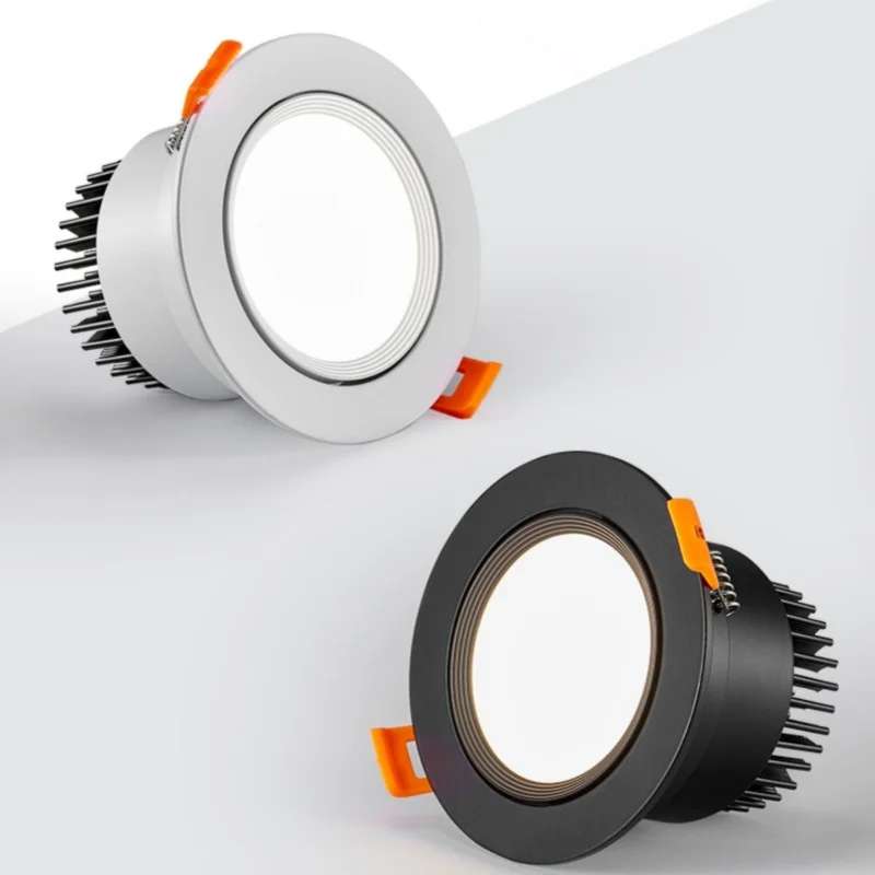 Embedded LED Downlight Angle Adjustable 5W7W9W12W15W20W COB Anti-Glare Dimmable Ceiling Light Spotlights CRI＞92 high-performance led downlight recessed ceiling spotlight ceiling lamps