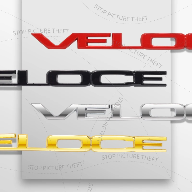 3D Metal VELOCE TI Logo Emblem Badge - Car Side Body Sticker