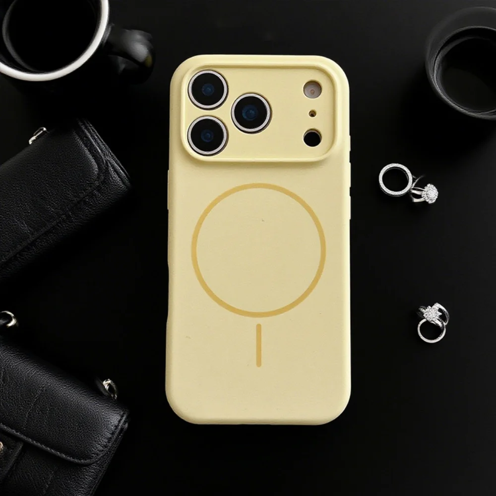 Sleek Silicone Magnetic Case with Wireless Charging Compatibility