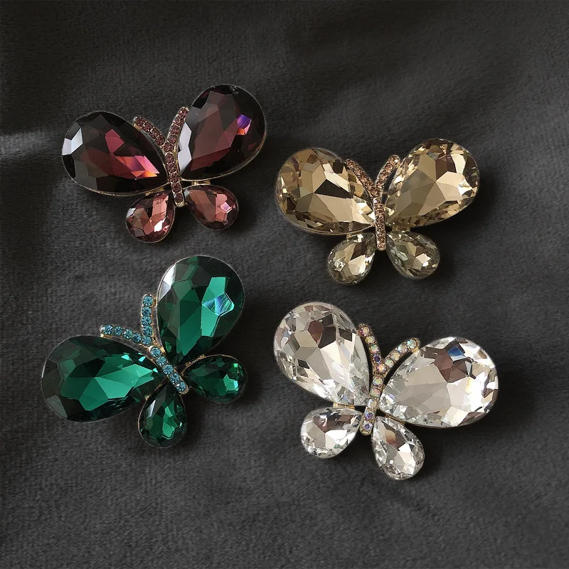 Cute Refined Crystal Rhinestone Branch Brooches Hijab Pins For Women Suit  Scarf Flower Brooch Pin Jewelry
