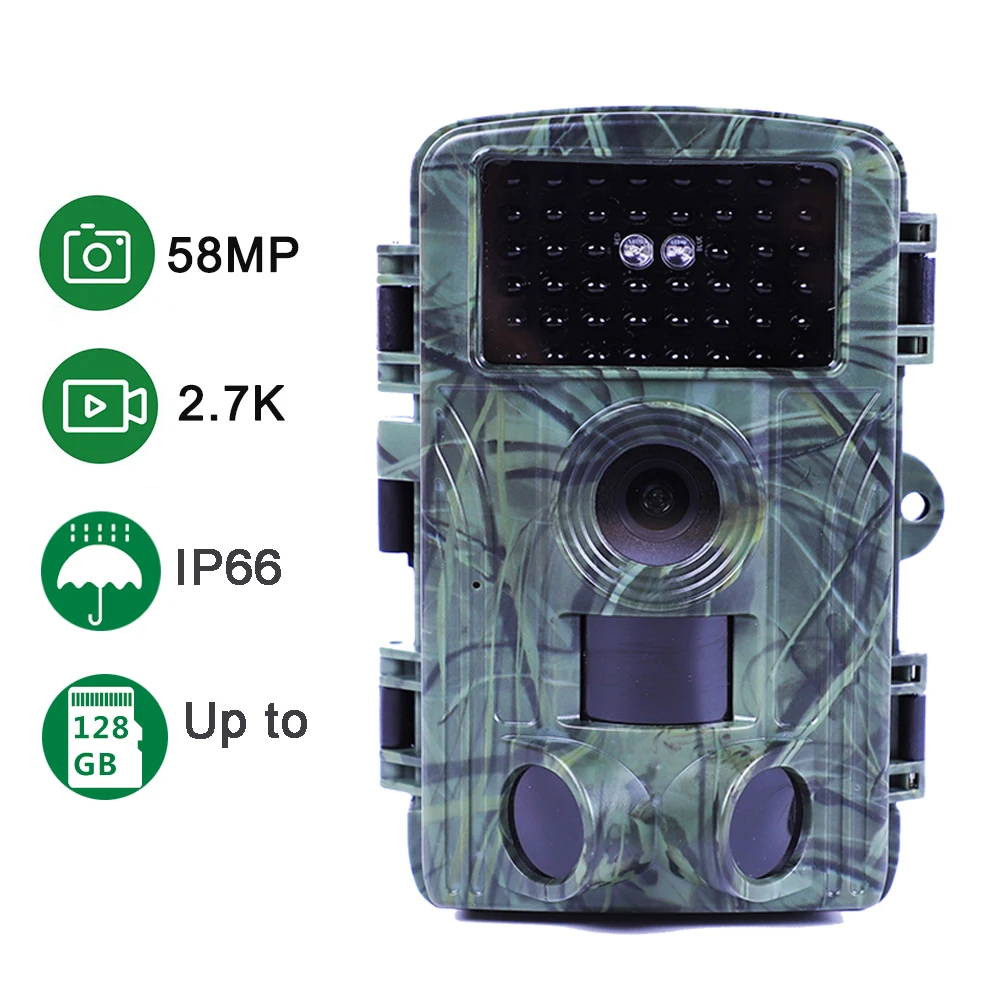 Hunting Trail Camera Trail Camera 2.7K Video Hunting Shooting Wildlife Trail Night Vision Waterproof 60MP WIFI Photo Outdoor Trap Camera Wildlife Monitoring