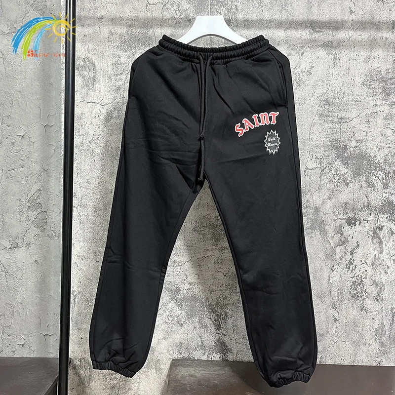 

Simple Red Letters Logo Print Saint Michael Casual Pants High Quality Cotton Jogger Drawstring Sweatpants For Men Women With Tag