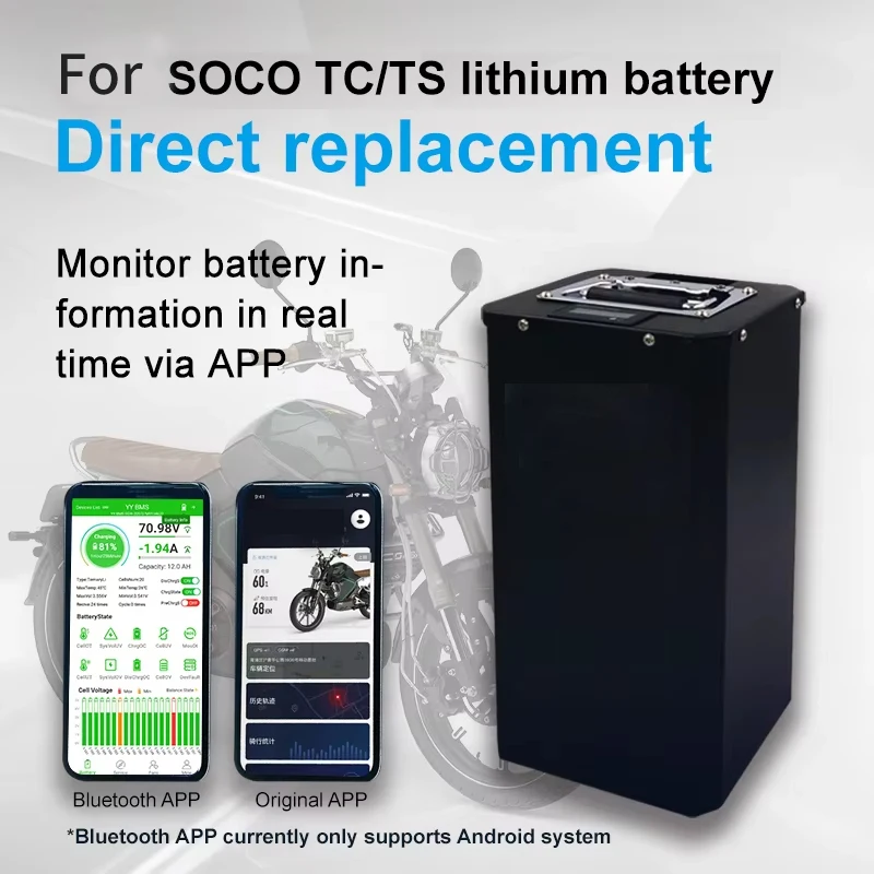 For Super SOCO TC TS Battery Original Replacement 60AH Large