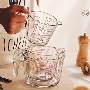 Large-Capacity Measuring Cup with Easy-Read Scale, Heat-Resistant, Secure Handle for Baking & Microwave Scale kitchen Food scale