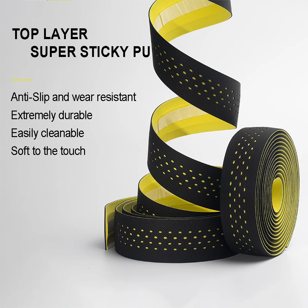 VIARON Road Bicycle Handlebar Tape 1Pair Cycling Soft PU EVA Anti-Slip MTB Bike Bar Tape Shock Absorption