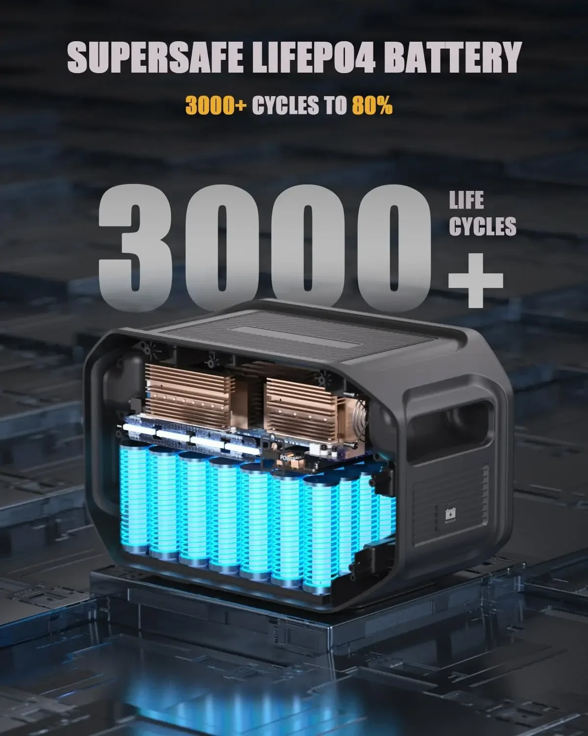 VTOMAN FlashSpeed 1000 Portable Power Station UPS LiFePO4 Battery Generator 70Min Fully Charged 1000W(Peak 2000W) Solar Genera
